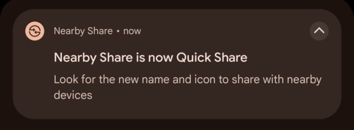 Android Nearby Share verkar kombineras med Samsung Quick Share