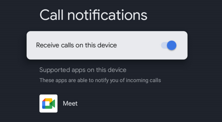Google TV får stöd för att visa samtalsaviseringar