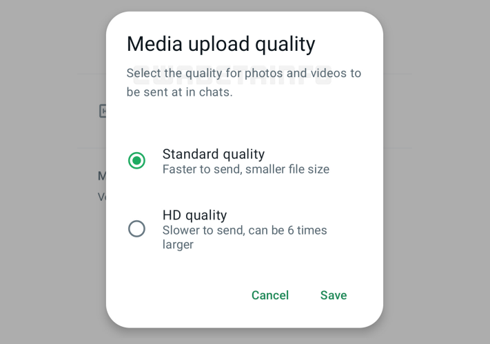 Whatsapp låter användare skicka bilder och videor i HD som standard