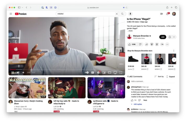 Youtube testar att flytta titlar och kommentarer till sidofältet