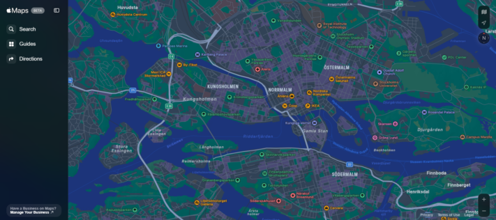 Apple Maps släpps på webben