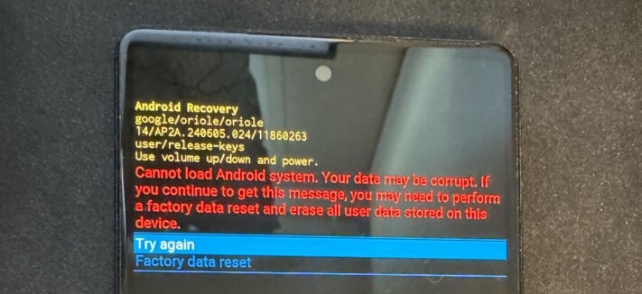 Att fabriksåterställa Pixel 6 kan göra enheten obrukbar