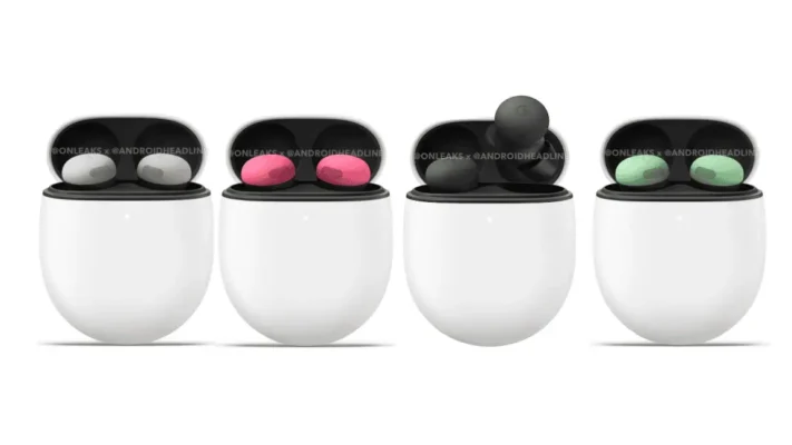 Bilder på Googles hörlurar Pixel Buds Pro 2