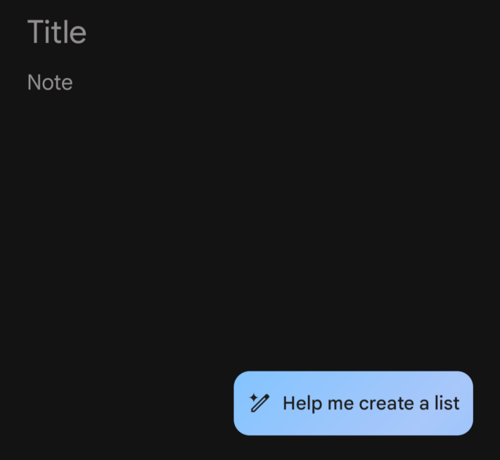 Google Keep kan nu skapa listor automatiskt