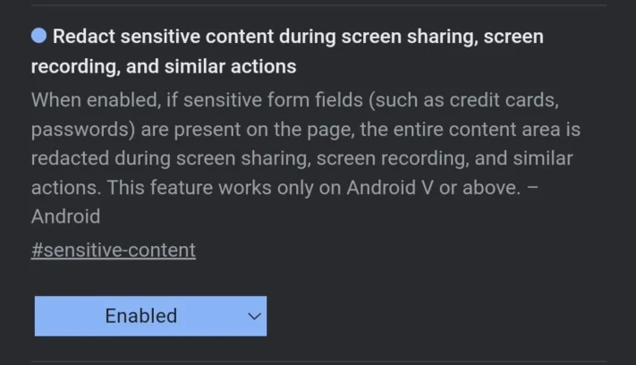 Chrome kommer automatiskt dölja känsliga uppgifter vid skärmdelning