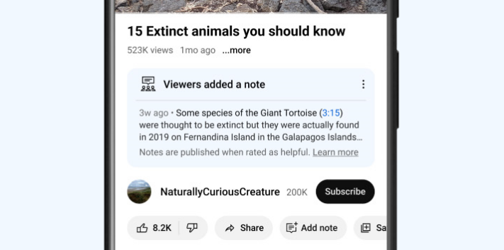 Youtube börjar låta tittare skriva förtydligande anteckningar för videor