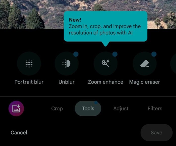 Pixel 8 Pro-ägare ska nu ha fått ”zoom enhance” i Photos