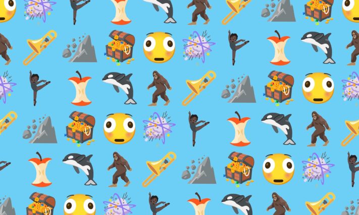 Nästa års emoji-tillskott kan inkludera skattkista, äppelskrutt och jordskred