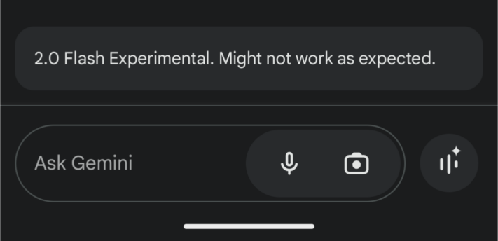 Gemini-appen får tillgång till nya modellen 2.0 Flash