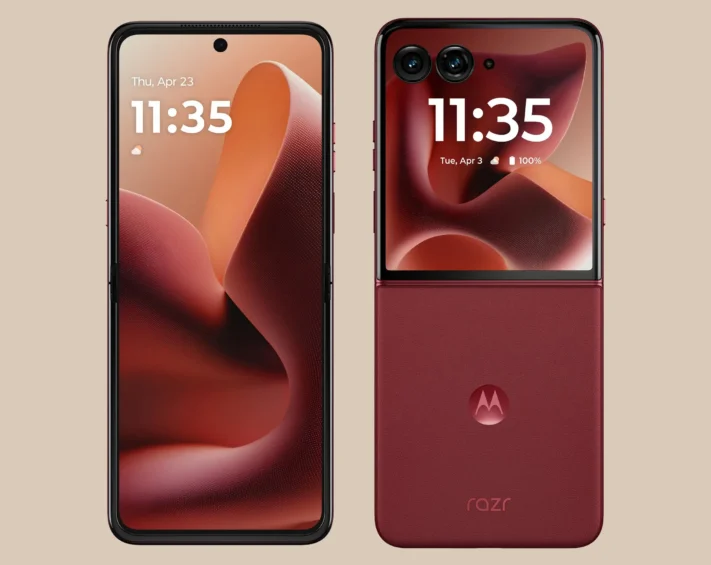 Pressbilder på nya viktelefonen Motorola Razr 60 Ultra