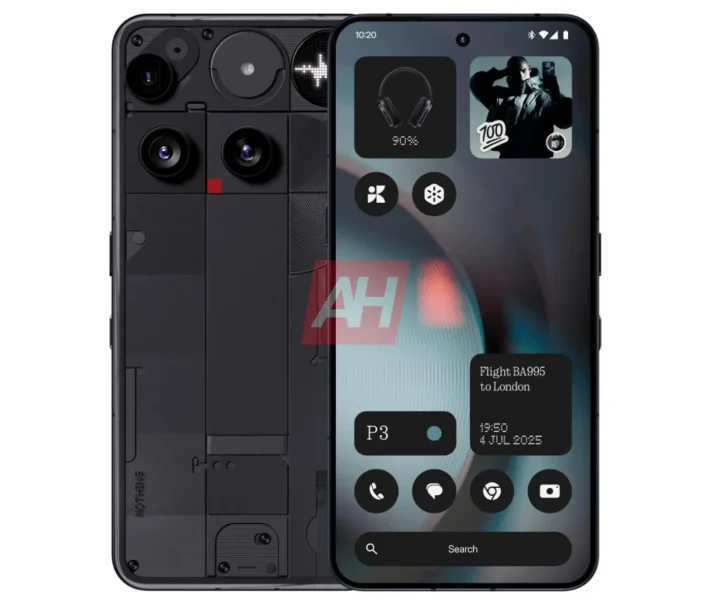 Trovärdiga produktbilder på Nothing Phone 3 visar barockt bakstycke
