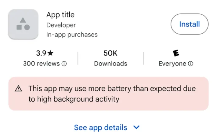 Play Store kommer varna för energihungriga appar