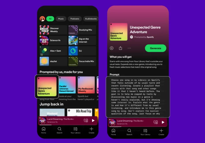 Spotify introducerar promptade spellistor: skriv vad du vill lyssna på