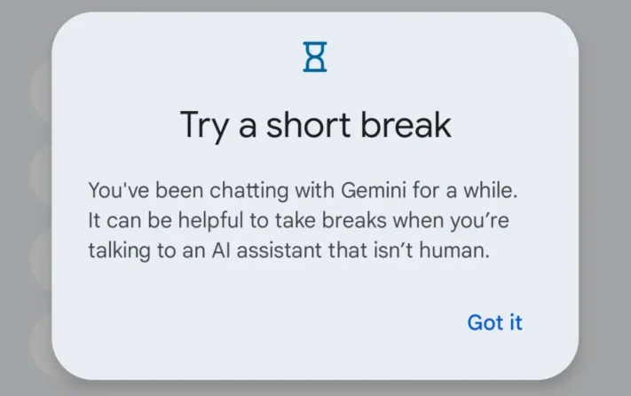 Gemini kommer påminna om att chattbotten inte är mänsklig